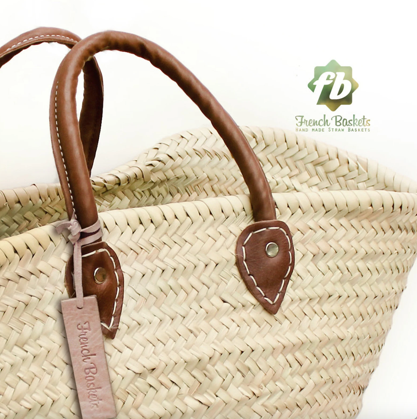French Straw Shopping Tote, Basket